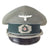 Original German WWII Heer Army Transport and Supply Troop Officers Schirmmütze Visor Crush Cap with E.S. Monogrammed Sweatband, Size 59cm