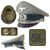 Original German WWII Heer Army Transport and Supply Troop Officers Schirmmütze Visor Crush Cap with E.S. Monogrammed Sweatband, Size 59cm