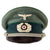 DRAFT Original German WWII Heer Jäger Officer Schirmmütze Visor Crush Cap by EREL Privat (Double Marked) (Copy) Original Items
