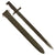 Original U.S. WWII 16” Model 1905 (M1942) M1 Garand Bayonet by Union Fork & Hoe Dated 1942 with Original M3 Scabbard