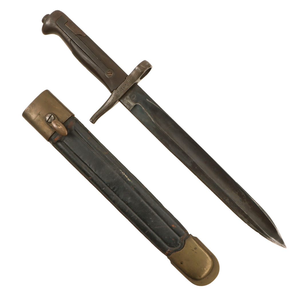 Original Italian M1871/1915 Vetterli Rifle Shortened Bayonet with Scabbard by Turin Arsenal