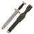 Original German WWII DRK Red Cross EM/NCO Sawback Hewer with Scabbard and Leather Frog, Deutsches Rotes Kreuz