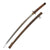 Original Late WWII Japanese Army Type 95 Wood "Pineapple" Handle NCO Katana Sword with Matching Scabbard, Serial No. 213034