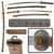 Original Late WWII Japanese Army Type 95 Wood "Pineapple" Handle NCO Katana Sword with Matching Scabbard, Serial No. 213034