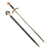 Original German WWII Early Luftwaffe Officer Sword by SMF of Solingen with Nickel Plated Blade, Blue Leather Scabbard and Hanger