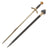 Original German WWII Early Luftwaffe Officer Sword by SMF of Solingen with Nickel Plated Blade, Blue Leather Scabbard and Hanger