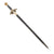Original German WWII Early Luftwaffe Officer Sword by SMF of Solingen with Nickel Plated Blade, Blue Leather Scabbard and Hanger