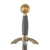 Original German WWII Early Luftwaffe Officer Sword by SMF of Solingen with Nickel Plated Blade, Blue Leather Scabbard and Hanger