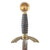 Original German WWII Early Luftwaffe Officer Sword by SMF of Solingen with Nickel Plated Blade, Blue Leather Scabbard and Hanger