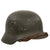 Original German WWII Heer Army Former Double Decal M35 Steel Helmet with Textured Overpaint, 1940 Dated 54cm Liner and Chinstrap, Stamped ET62