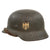 Original German WWII Heer Army Former Double Decal M35 Steel Helmet with Textured Overpaint, 1940 Dated 54cm Liner and Chinstrap, Stamped ET62