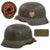 Original German WWII Heer Army Former Double Decal M35 Steel Helmet with Textured Overpaint, 1940 Dated 54cm Liner and Chinstrap, Stamped ET62