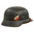Original German WWII Luftwaffe Named Double Decal M40 Steel Helmet with 1940 Dated 58cm Liner and Chinstrap, Stamped ET66, Lot No. 498