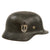 Original German WWII Waffen-SS Single Decal M40 Steel Helmet with Touched Up SS Decal, 1943 Dated 59cm Liner, Stamped ET66, Lot No. 5059