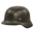 Original German WWII Waffen-SS Single Decal M40 Steel Helmet with Touched Up SS Decal, 1943 Dated 59cm Liner, Stamped ET66, Lot No. 5059