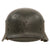 Original German WWII Heer Army Single Decal M40 Steel Helmet with Age Toned Eagle, 57cm Liner and Chinstrap, Stamped Q64, Lot No. T775