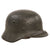Original German WWII Heer Army Single Decal M40 Steel Helmet with Age Toned Eagle, 57cm Liner and Chinstrap, Stamped Q64, Lot No. T775