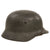 Original German WWII Heer Army Single Decal M40 Steel Helmet with Age Toned Eagle, 57cm Liner and Chinstrap, Stamped Q64, Lot No. T775
