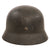 Original German WWII Heer Army Single Decal M40 Steel Helmet with Age Toned Eagle, 57cm Liner and Chinstrap, Stamped Q64, Lot No. T775