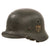 Original German WWII Heer Army Single Decal M40 Steel Helmet with Age Toned Eagle, 57cm Liner and Chinstrap, Stamped Q64, Lot No. T775