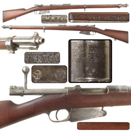 Original Belgian Model 1889 Mauser 7mm Long Rifle by Fabrique Nationale Herstal, First Year Production, Serial No. B1519