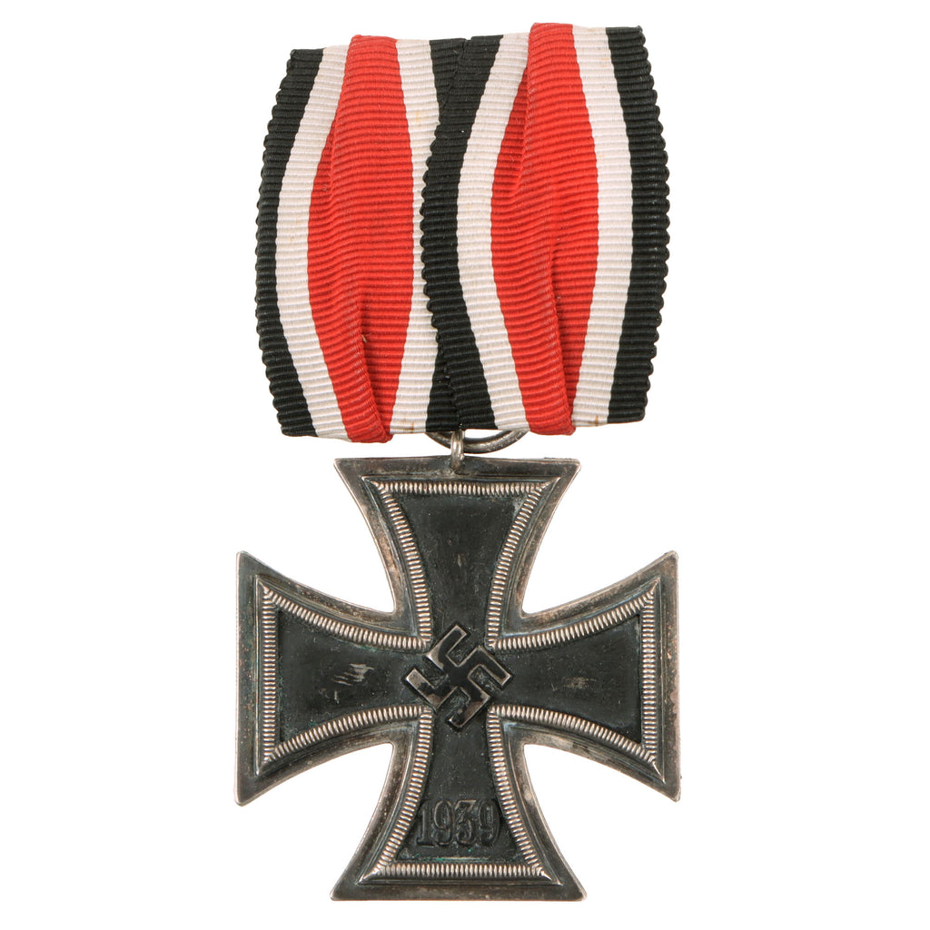 Original German WWII 1939 Iron Cross 2nd Class on Single Medal Bar Mount with Ribbon - EKII Original Items