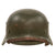 Original German WWII Ordnungspolizei Double Decal M35 Steel Combat Helmet with 1937 Dome Stamp, 1937 Dated 55cm Liner, and Broken Chinstrap, Stamped ET62