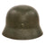 Original German WWII Ordnungspolizei Double Decal M35 Steel Combat Helmet with 1937 Dome Stamp, 1937 Dated 55cm Liner, and Broken Chinstrap, Stamped ET62