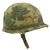 Original U.S. Vietnam War Era M1 Helmet with 1977-Dated Mitchell Pattern Camouflage Cover, Liner and Helmet Band - Complete