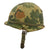 Original U.S. Vietnam War Era M1 Helmet with 1977-Dated Mitchell Pattern Camouflage Cover, Liner and Helmet Band - Complete