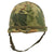 Original U.S. Vietnam War Era M1 Helmet with 1977-Dated Mitchell Pattern Camouflage Cover, Liner and Helmet Band - Complete