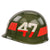 Original U.S. Vietnam War Era 47th Infantry Division Military Police M1 Helmet P64 Liner with Custom Metal Flake OD Paint