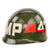Original U.S. Vietnam War Era 47th Infantry Division Military Police M1 Helmet P64 Liner with Custom Metal Flake OD Paint