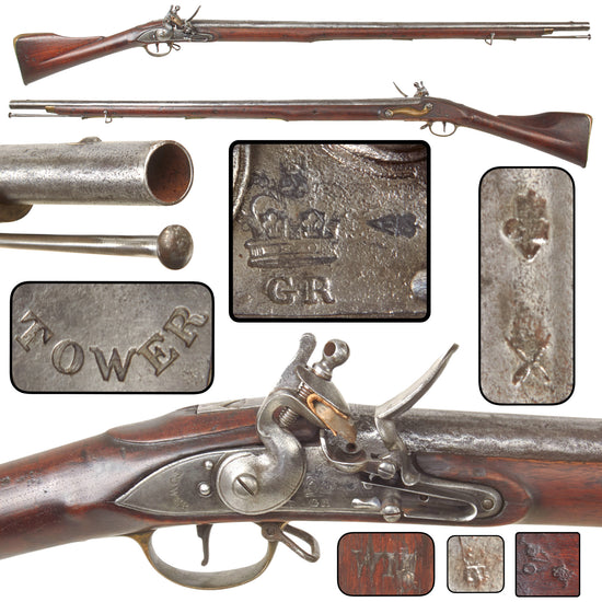 Original British Napoleonic Wars Pattern 1796 “India Pattern” Third Model Brown Bess Flintlock Musket with Board of Ordnance Marking, Circa 1800 Original Items