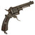 Original Belgian Civil War Era 7mm Pinfire Double Action Engraved Pocket Revolver with Folding Trigger, Circa 1860, Serial No. 13448