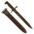 Original U.S. WWII M1 Garand 10 inch Bayonet by American Fork & Hoe with Rare Cutdown Detroit Gasket M3 Scabbard