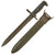 Original U.S. WWII 1942 Dated M1 Garand 10 inch Cut Down Bayonet by American Fork & Hoe (AFH) with M7 Scabbard - Cut Down By Utica Cutlery Original Items