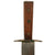 Original U.S. WWII Kennedy Brothers Style Double Edge Theater-Made Fighting Knife with Tooled Leather Scabbard Original Items