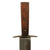 Original U.S. WWII Kennedy Brothers Style Double Edge Theater-Made Fighting Knife with Tooled Leather Scabbard Original Items