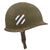 Original U.S. Cold War Era 3rd Infantry Division Painted Officer’s M1 Helmet with Matching Painted Depot-Reissued Firestone Liner Original Items