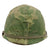 Original U.S. Vietnam War Era M1 Helmet with 1976-Dated Mitchell Pattern Camouflage Cover and Depot-Refurbished Captain’s 412th Engineer Command WWII Westinghouse Liner