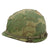 Original U.S. Vietnam War Era M1 Helmet with 1976-Dated Mitchell Pattern Camouflage Cover and Depot-Refurbished Captain’s 412th Engineer Command WWII Westinghouse Liner