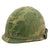 Original U.S. Vietnam War Era M1 Helmet with 1976-Dated Mitchell Pattern Camouflage Cover and Depot-Refurbished Captain’s 412th Engineer Command WWII Westinghouse Liner