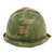 Original U.S. Vietnam War M1 Helmet with Mitchell Pattern Camouflage Cover, Liner and Helmet Band - Complete Original Items