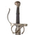 Original German Mid-16th Century Double-Edged Two-Handed Rapier Broadsword with Finger Groove in Blade - Circa 1560 Original Items