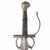 Original German Mid-16th Century Double-Edged Two-Handed Rapier Broadsword with Finger Groove in Blade - Circa 1560 Original Items