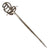 Original European Late 17th Century Broadsword with Swept Hilt Covered in Coiled Metal Wire - Unique