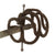 Original European Late 17th Century Broadsword with Swept Hilt Covered in Coiled Metal Wire - Unique
