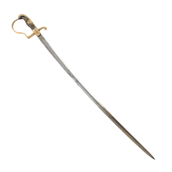 Original German WWII Triple Etched Fire Service NCO Dove's Head Sword by ALCOSO of Solingen Circa 1936 - 1940 Original Items
