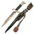 Original German WWII Fireman's Short Dress Bayonet by Alcoso of Solingen with Scabbard, Troddel Knot, and Frog